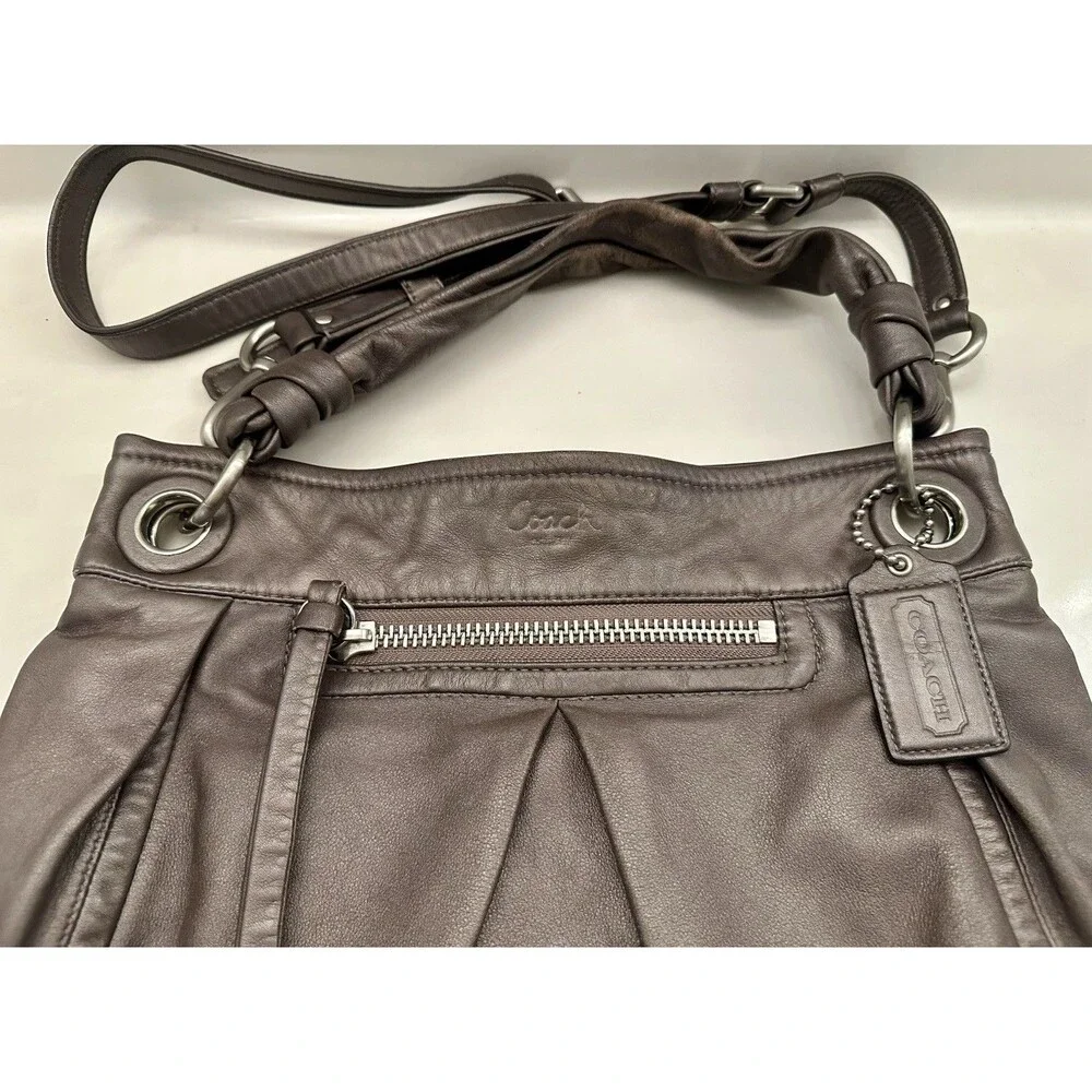 Coach Bag Parker Hippie Crossbody Shoulder Bag Metallic Taupe Beauty 13411
